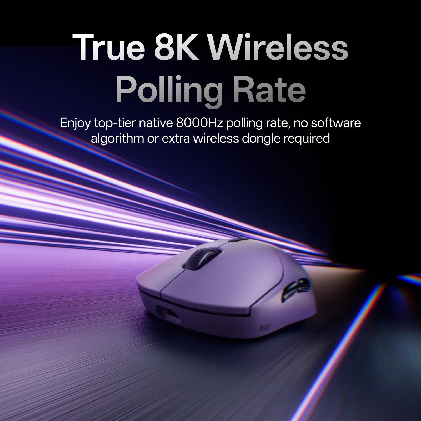 Graphic showing the 8K polling rate of the Rapoo VT2 Max Gen-2