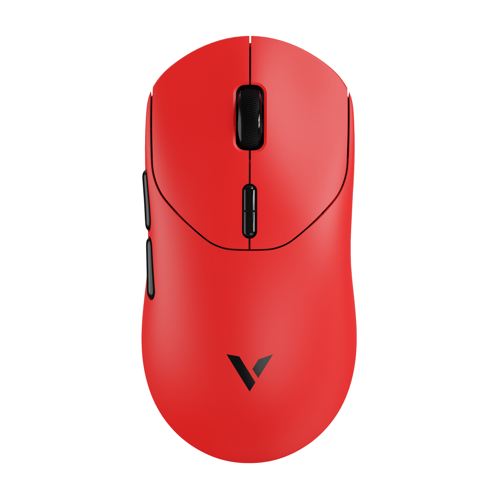 A red Rapoo VT2 Max Gen-2 wireless gaming mouse
