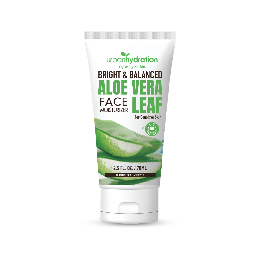 Bottle of Urban Hydration Aloe Vera Leaf Gel Moisturizer and Serum