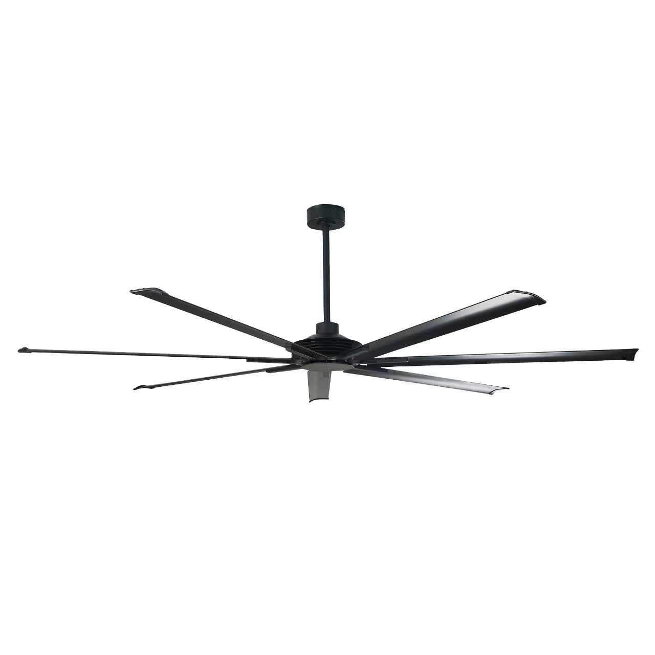 Front view of the Parrot Uncle Silent Storm extra large ceiling fan in black