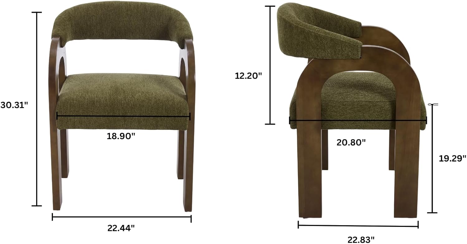 Dimension diagram of a DAYALANE dining chair with its height, width and depth marked