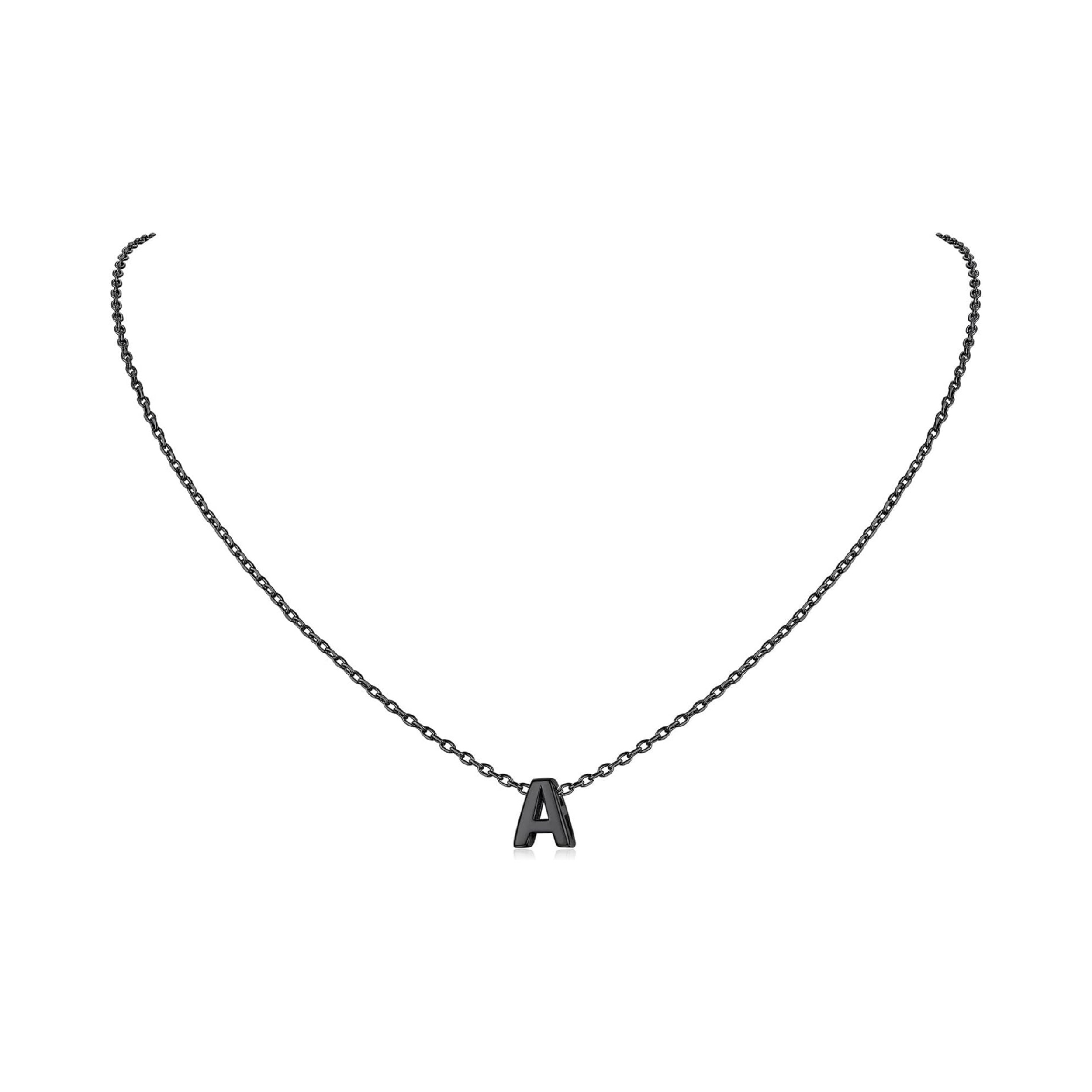 Sterling silver letter pendant on a fine chain, the ChicSilver Dainty Necklace