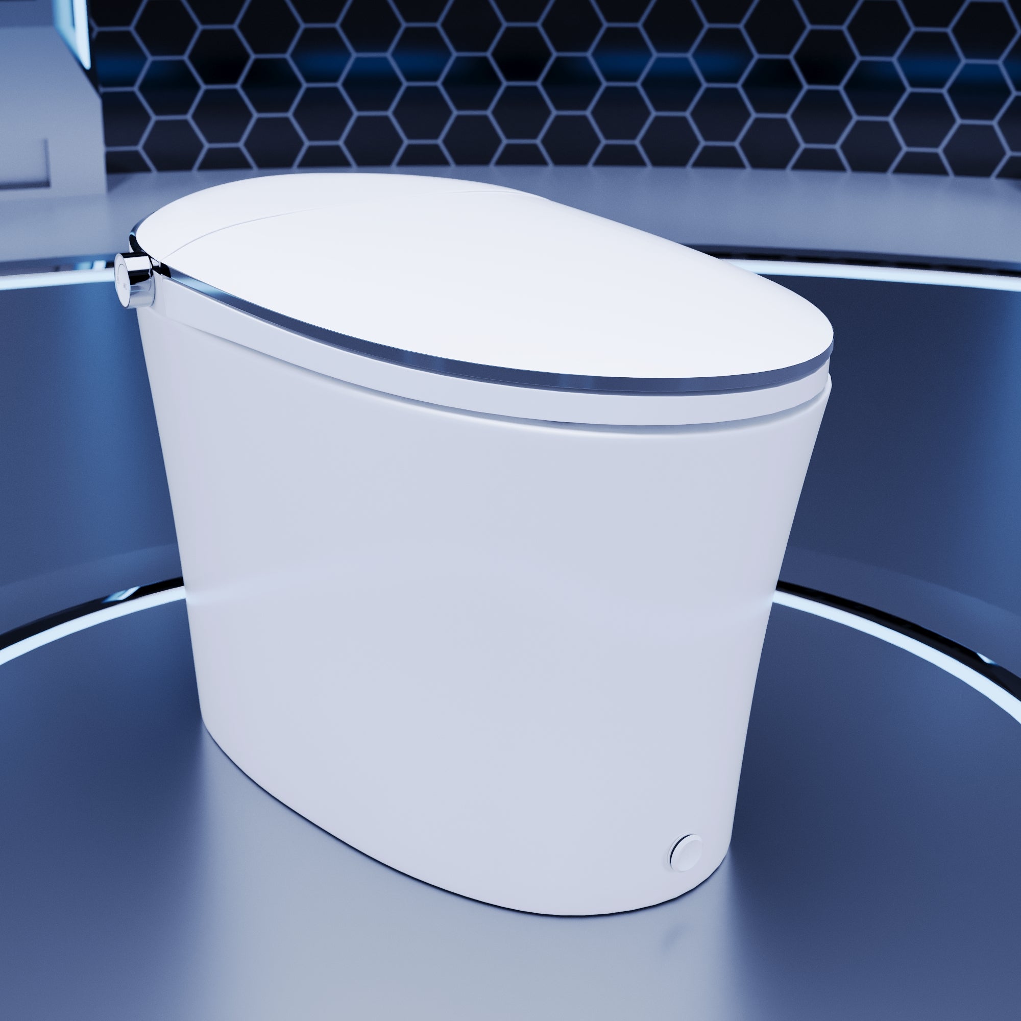 Tankless smart toilet from DeerValley, model DV-1S0019, with a heated seat