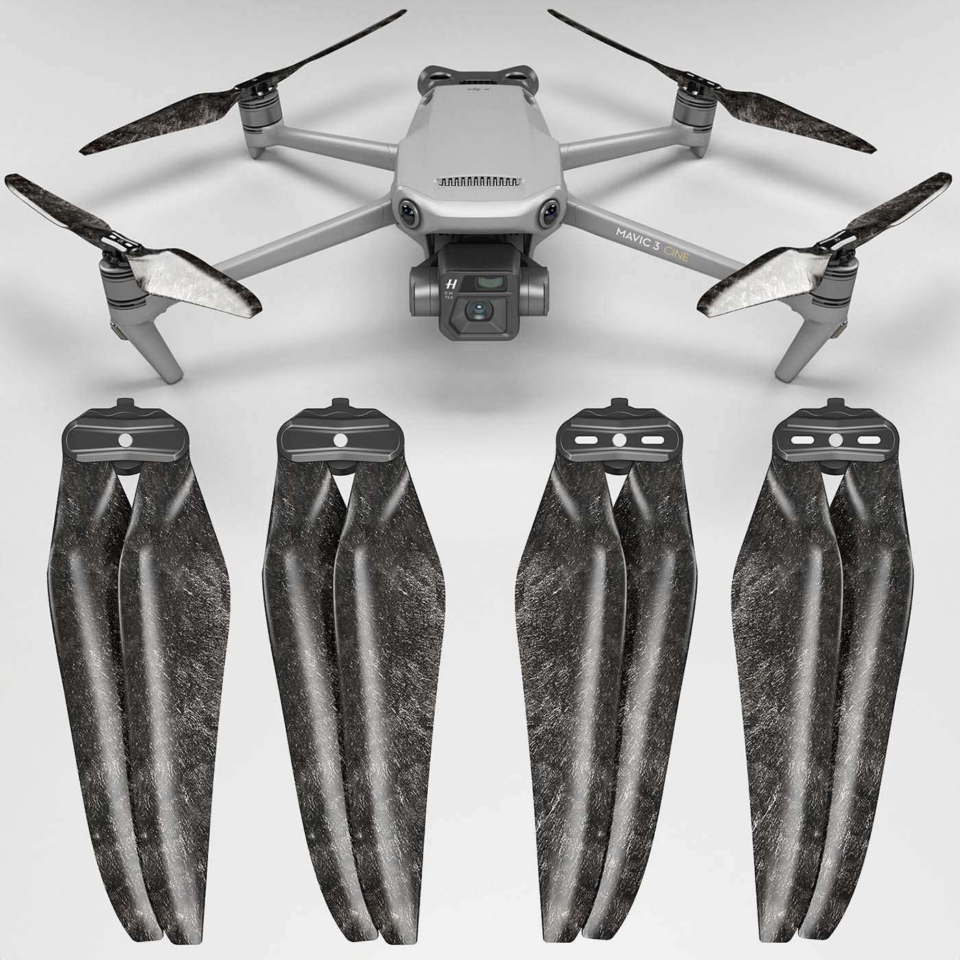Four-pack of Master Airscrew Mavic 3 STEALTH carbon fiber reinforced propellers