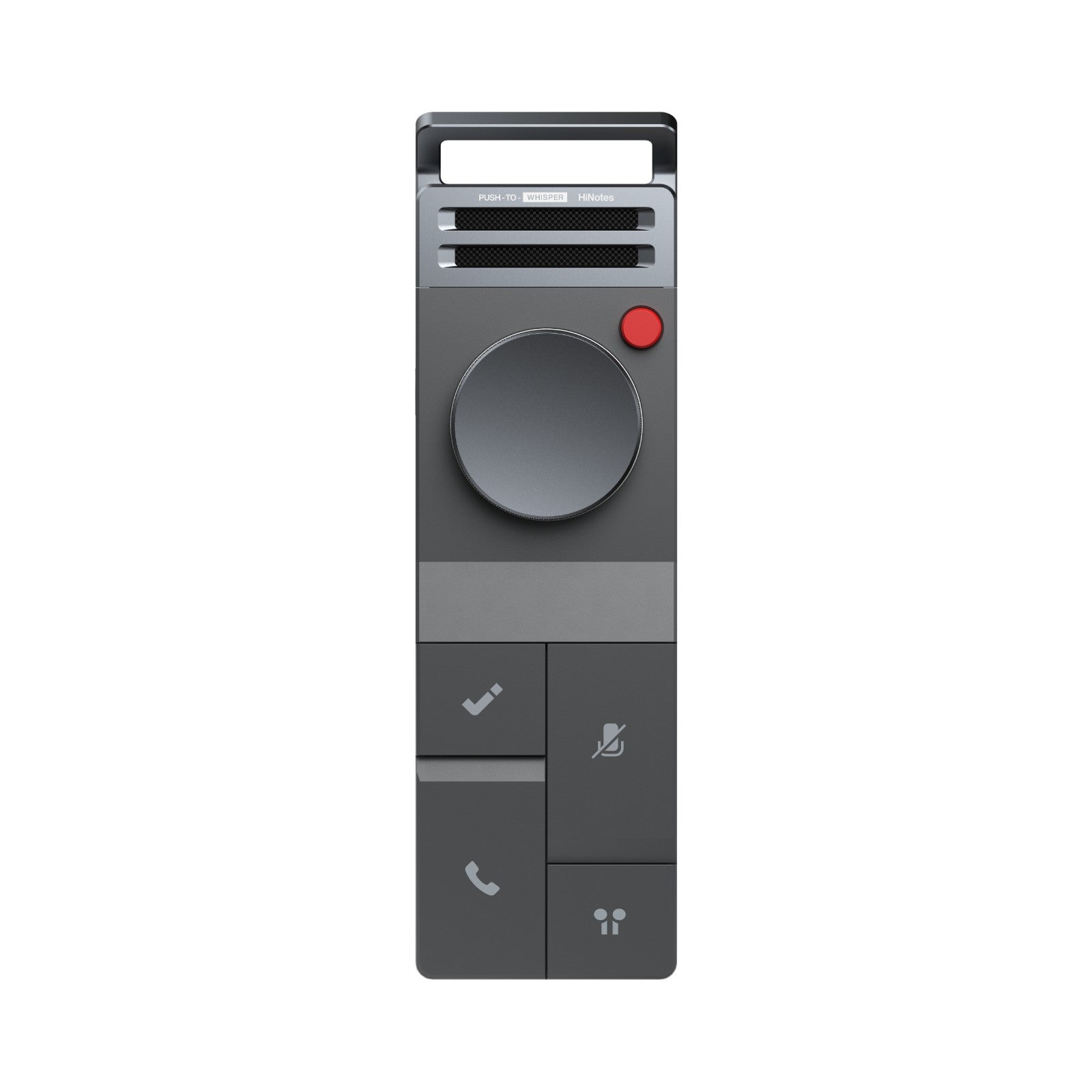The HiDock P1 AI voice recorder in Space Gray