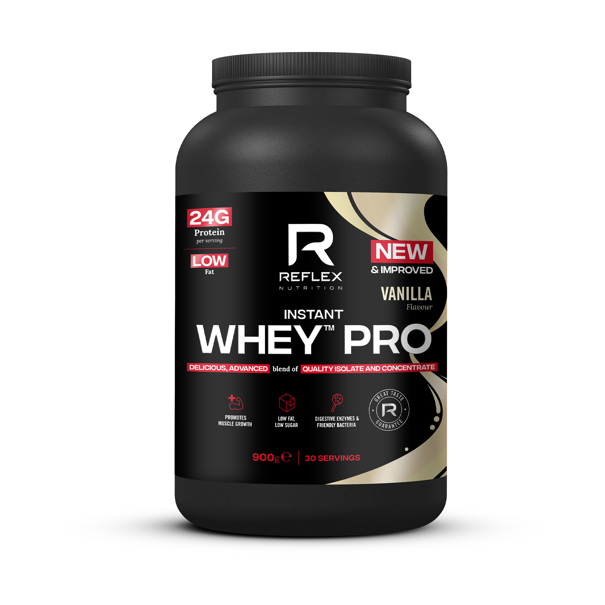 Reflex Nutrition Instant Whey Pro 900g tub in Vanilla