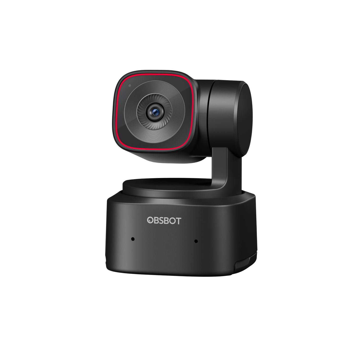 Front view of the OBSBOT Tiny 2 Lite, a 4K webcam with AI tracking