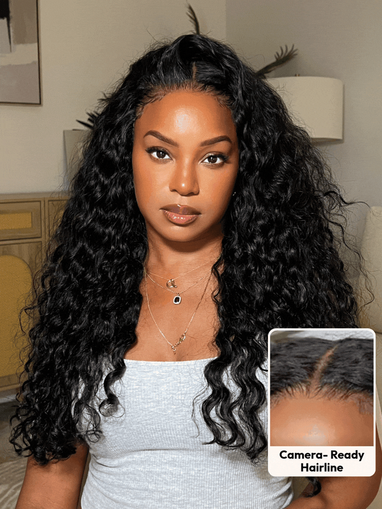 The UNice Active Lifestyle Ready glueless water wave wig with 7x5 lace