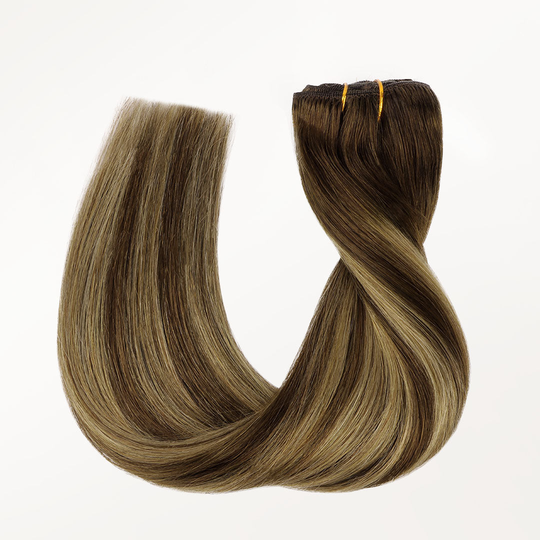 Caramel Blonde balayage Classic clip-in extensions from GOO GOO Hair