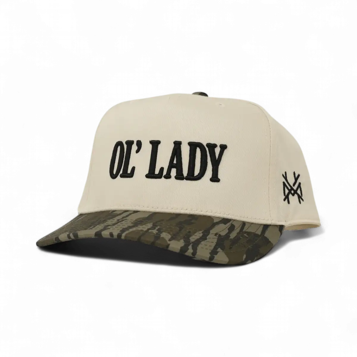 Ol Lady Snapback Hat from The Mad Hatter Co featuring stitched text