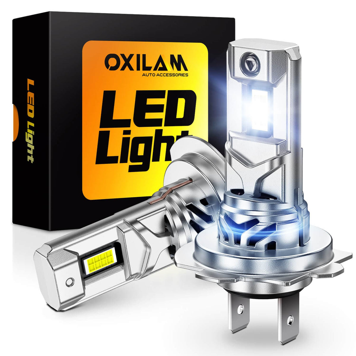 Product photo of the OXILAM Q36 Series H7 LED headlight bulb