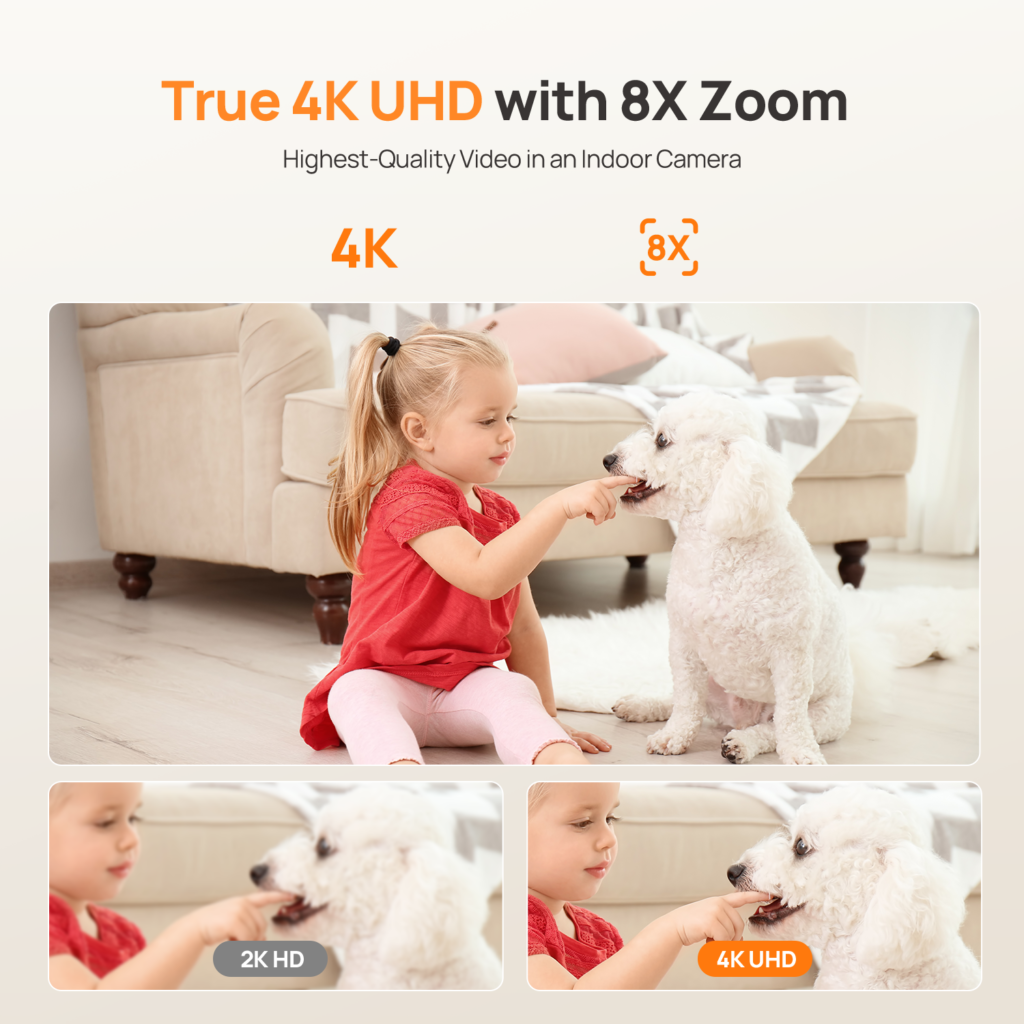Anona Pano 4K UHD footage compared with 2K footage of a child and a dog