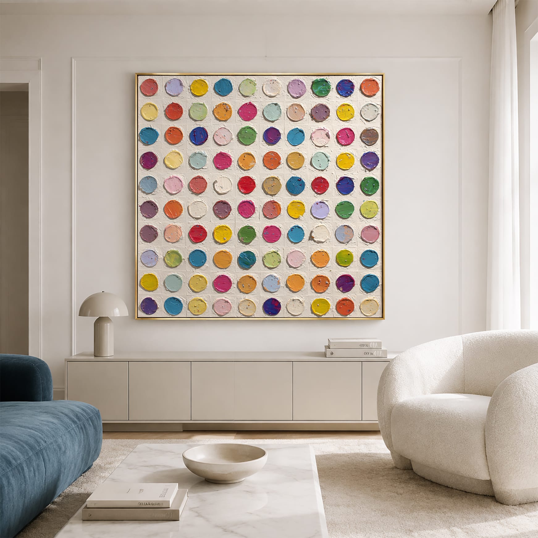 Whispers of Light by Artextured: Hand-Painted Texture for a Wide Wall