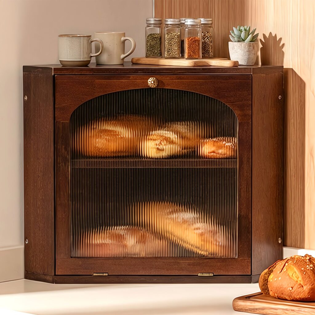 CheerNest Corner Bread Box Review: Solid Pine Made for a Counter Corner