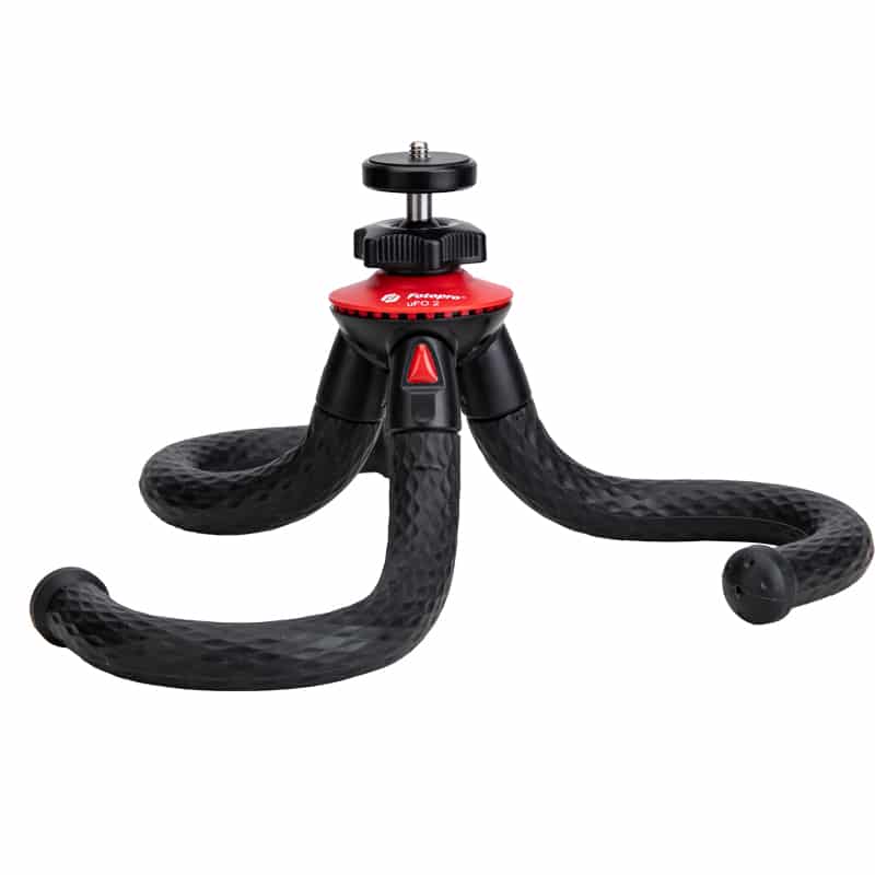 Fotopro UFO2 flexible tripod with its bendable legs spread out