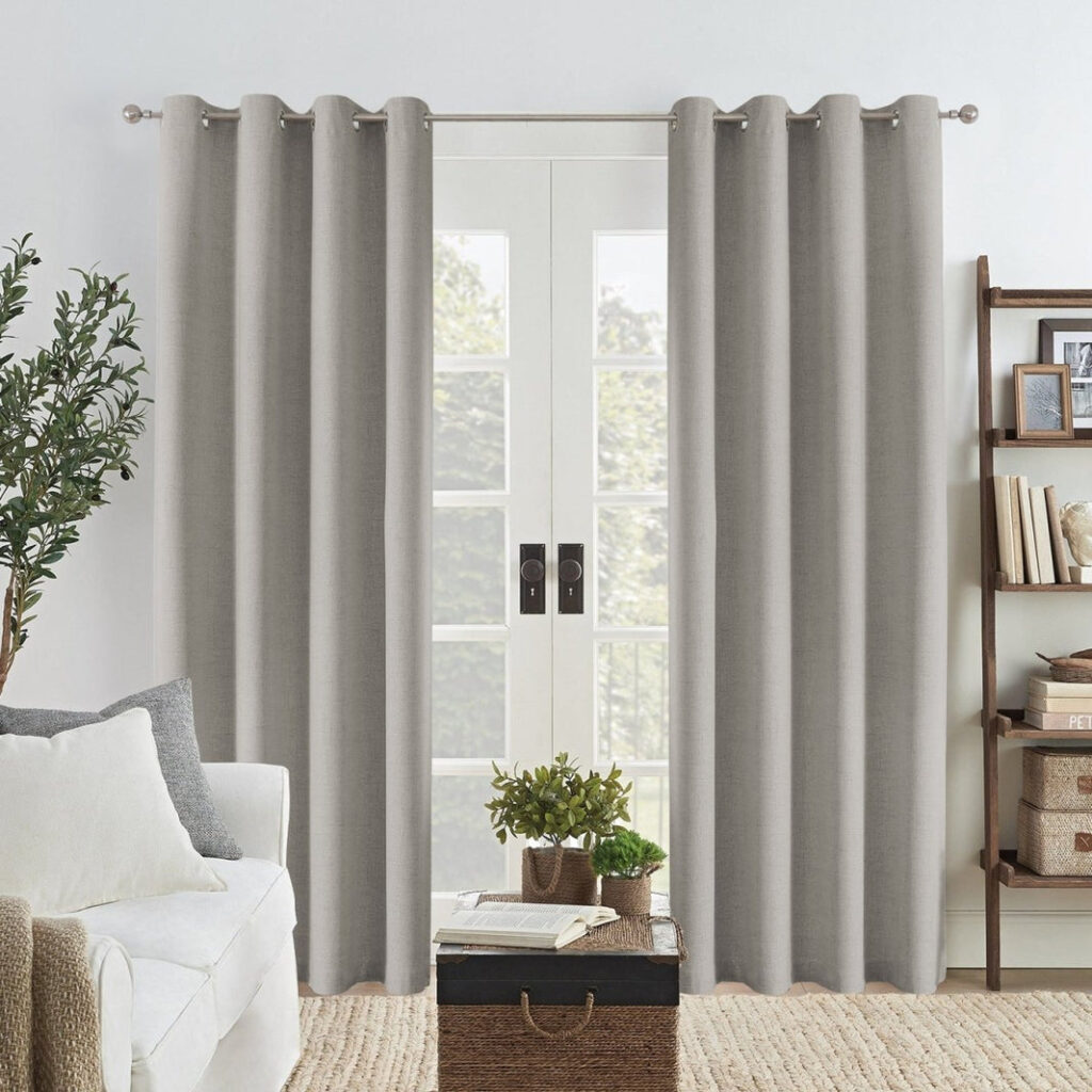 Joydeco Faux Linen Blackout Curtain: A Made-to-Measure Pick