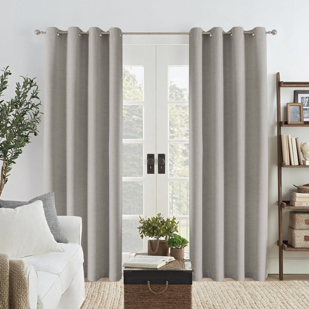 Joydeco Faux Linen Blackout Curtain: A Made-to-Measure Pick