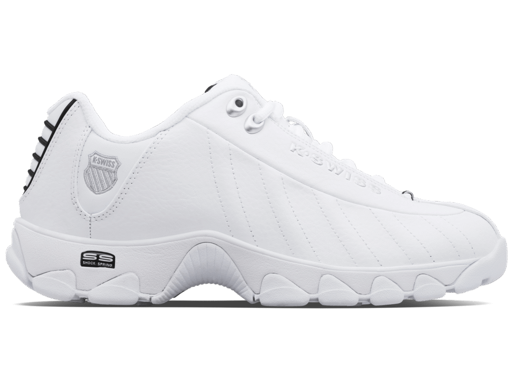 K-Swiss ST329 CMF in white leather with a thick retro sole