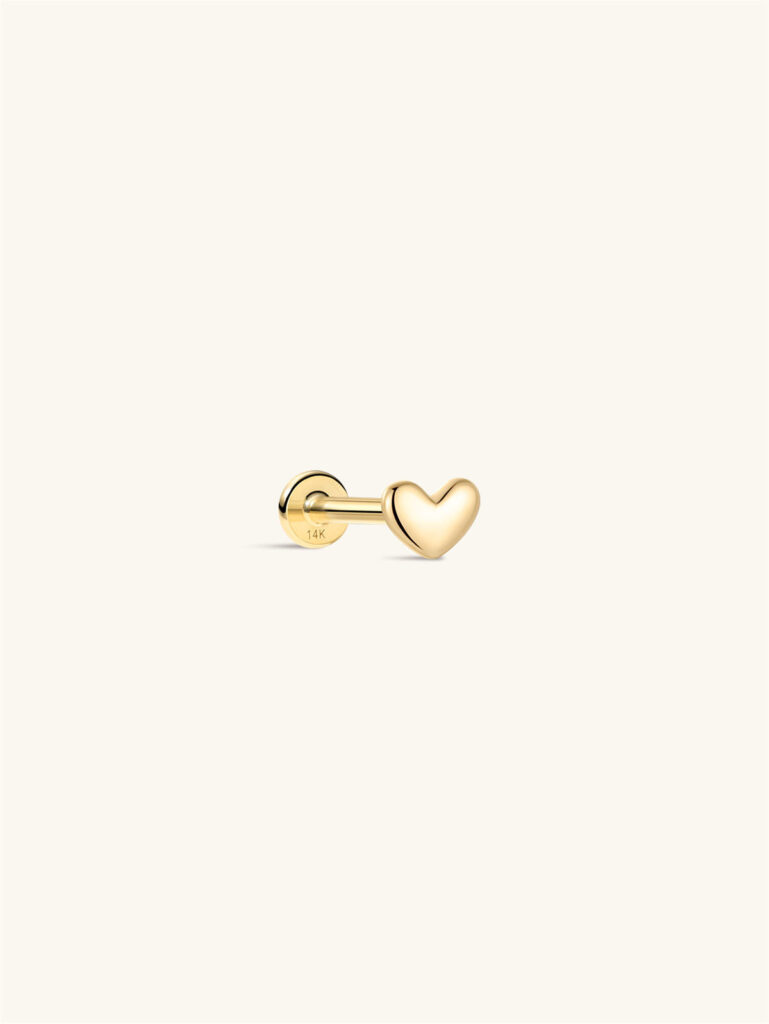 Kosiner Dainty SweetHeart Flat Back Stud Review: Solid 14K Gold and Final-Sale Terms