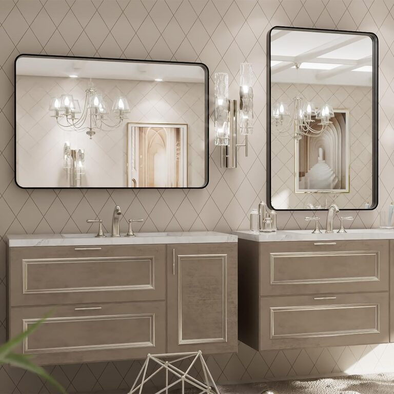 LOAAO 24x32 Black Framed Bathroom Mirror Review: Glass, Frame and Fit