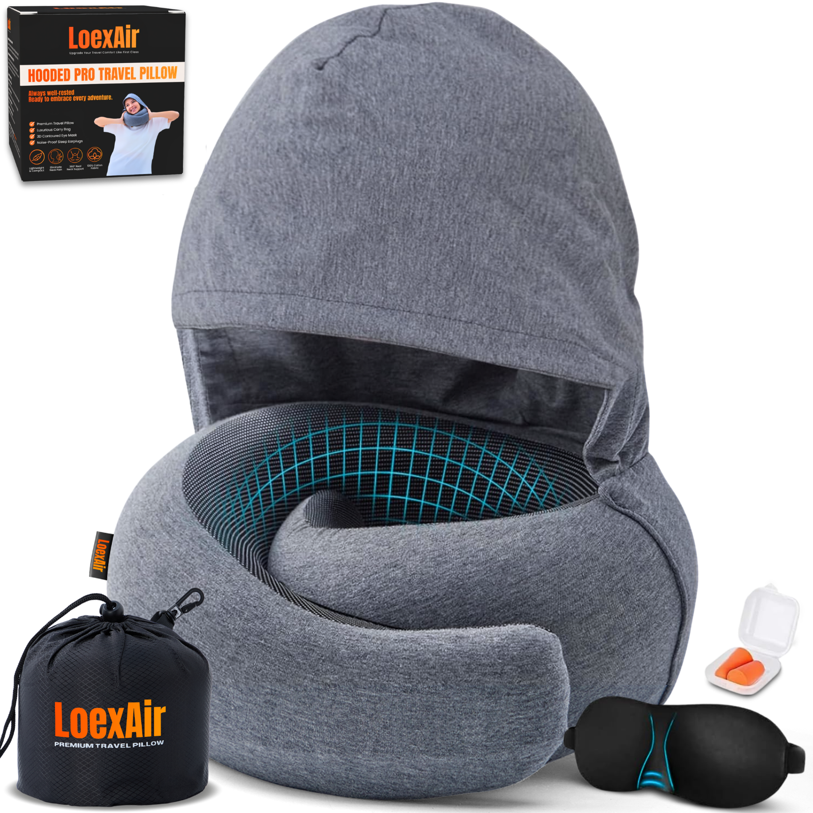 LoexAir Hooded Pro Travel Pillow Review: Is the Hood Worth It?