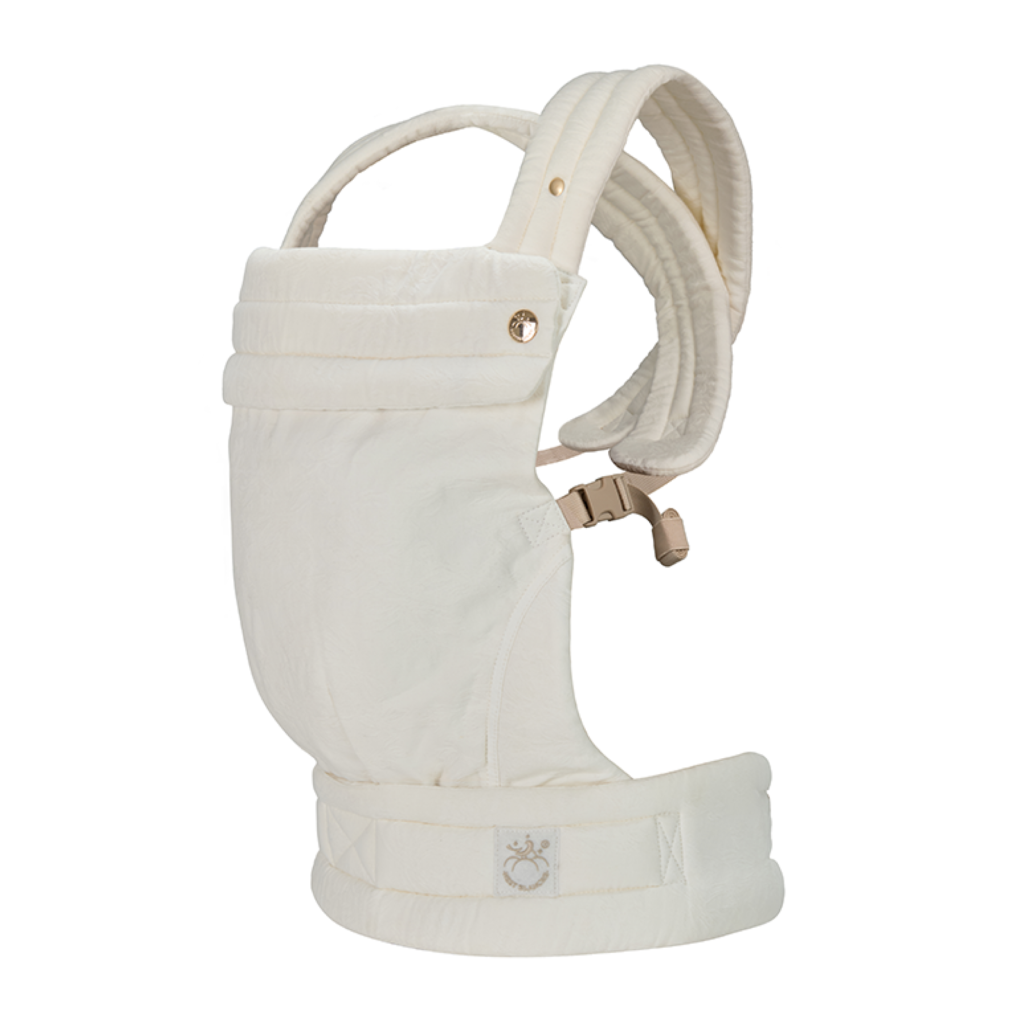 NEST BLANCHE Magnolia Jacquard carrier in cream with a tone-on-tone jacquard weave