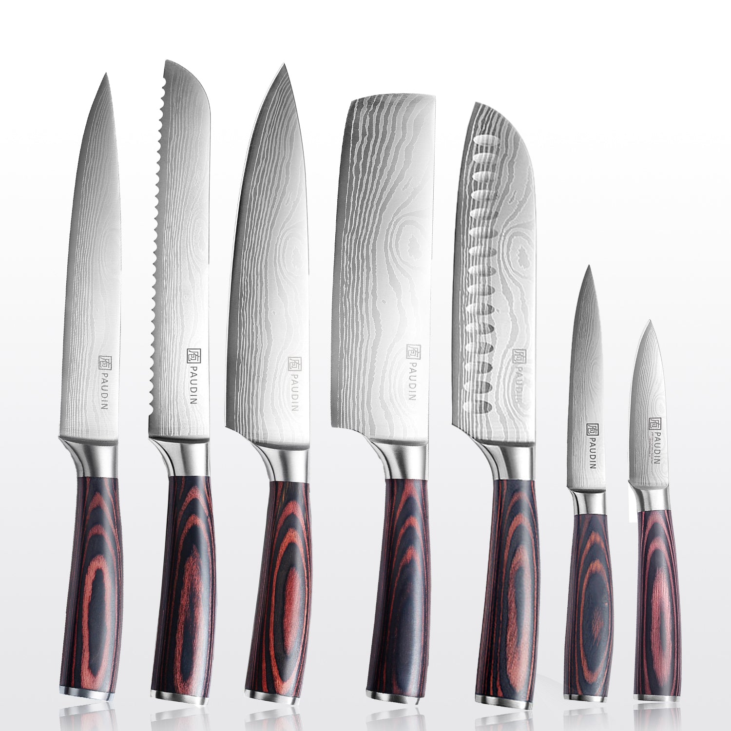Paudin 7-Piece Chef Knife Set Review: What the Specs Tell You