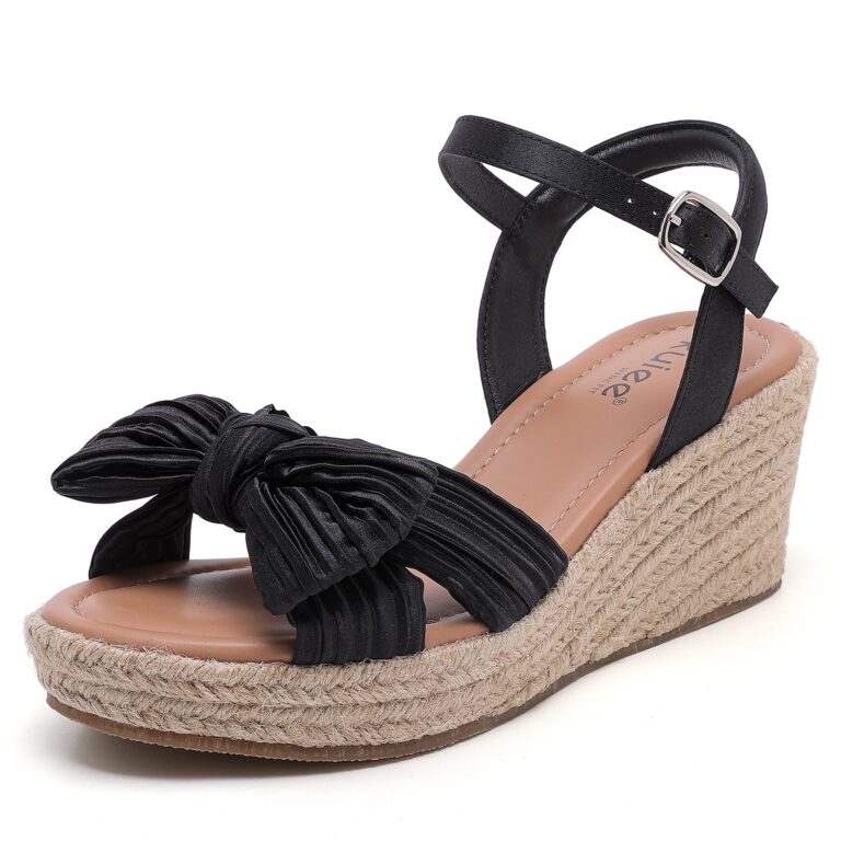 RUIEE Bowknot Wedge Sandals Review: Wide Fit, Memory Foam and a Dressy Look