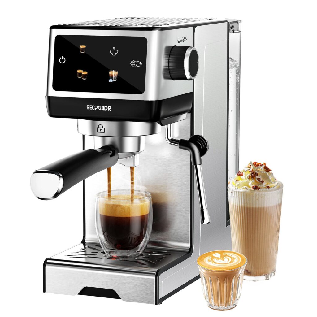 SECPOEDR 20 Bar Espresso Machine Review: Touchscreen, Cold Brew and Frother