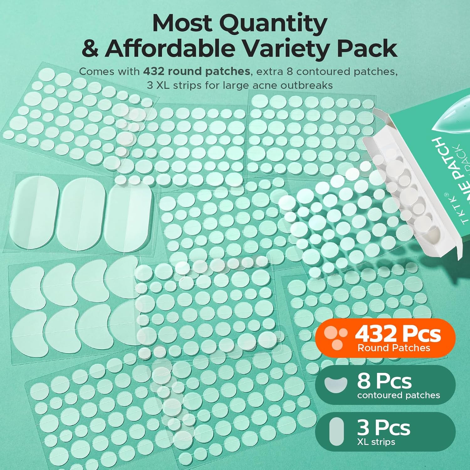 TKTK 443 Count Acne Patch Variety Pack Review: What Is in the Box
