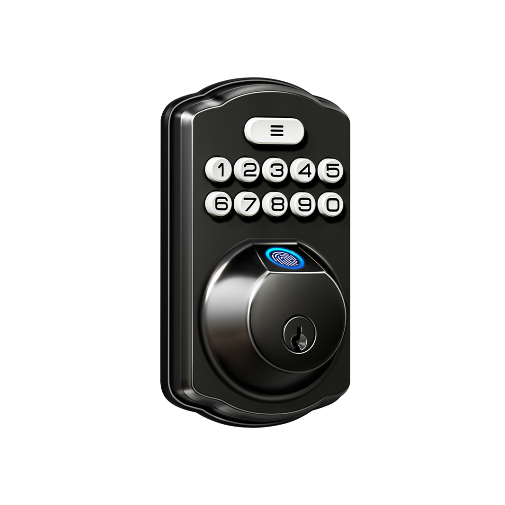 Veise KS02A offline keypad and fingerprint deadbolt in black