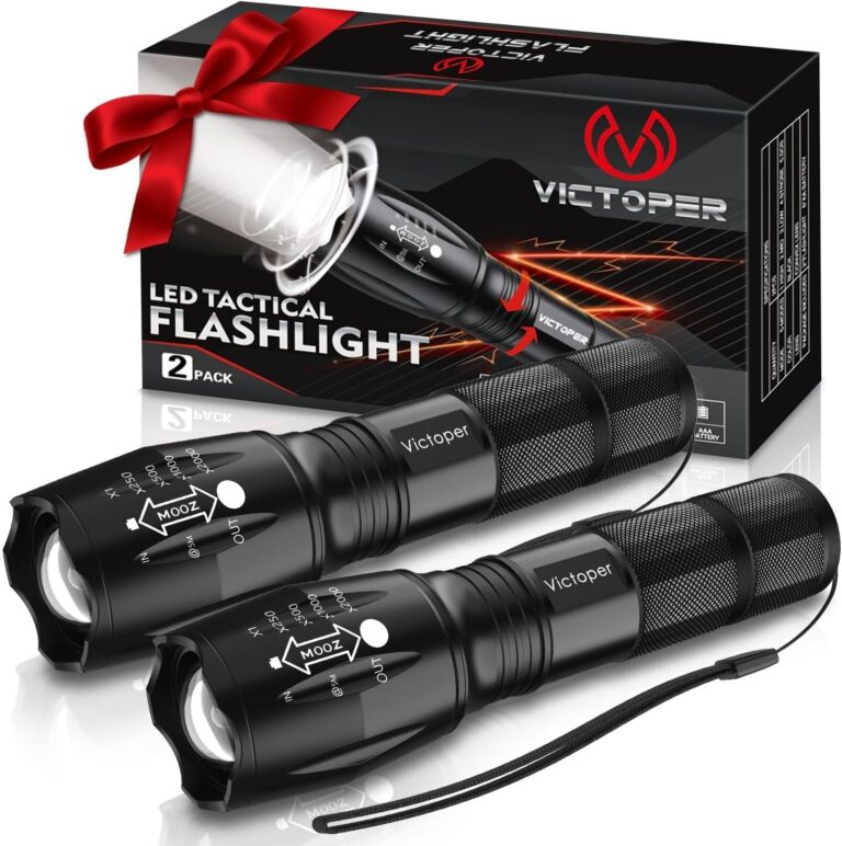 Victoper LED Flashlight 2-Pack: Compact Backup Lights for Home and Car